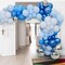 14pcs Mylar Balloons - 22in, 15in, 10in Different Sizes Large Metallic Silver Foil Balloons Chrome Decor | 360 Degree 4d Round Helium Balloon
